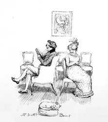 Mr and Mrs Bennet, illustration from 